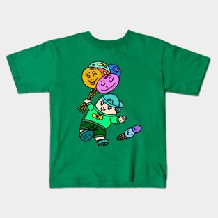 Cartoon kid with balloons Kids T-Shirt